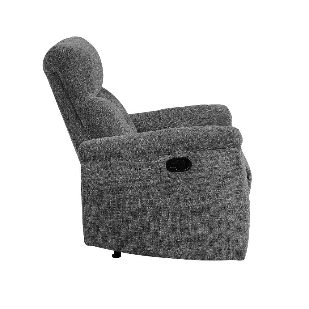 Acme Treyton Glide Recliner in Gray Chenille