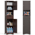 Gizoon 67'' H Tall Bathroom Storage Cabinet, Narrow Linen Tower Freestanding Adjustable Shelves for Home, Kitchen, Versatile, An