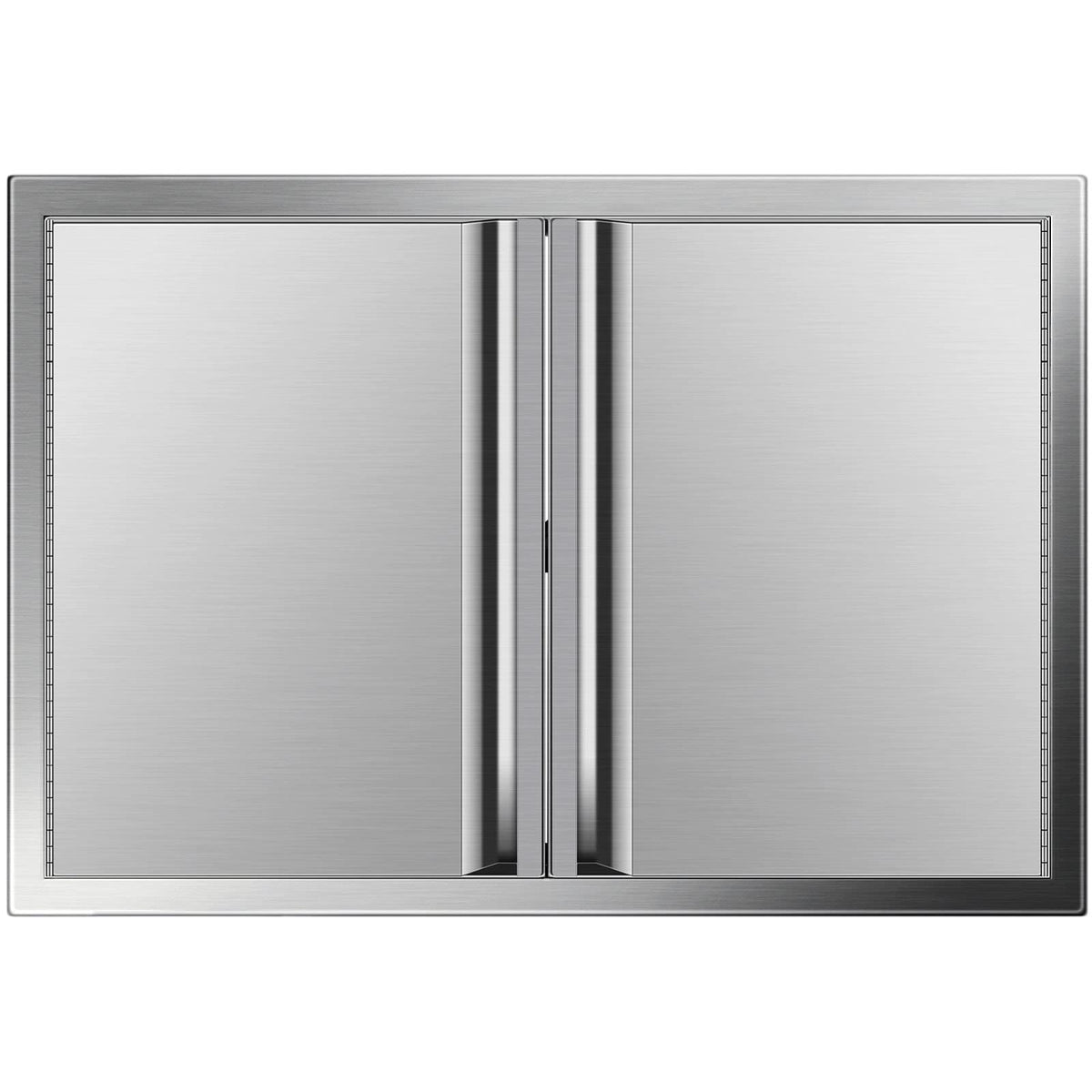 Vevor Bbq Access Door 31W X 24H Inch, Double Bbq Door Stainless Steel With Recessed Handle, Outdoor Kitchen Doors For Bbq Island