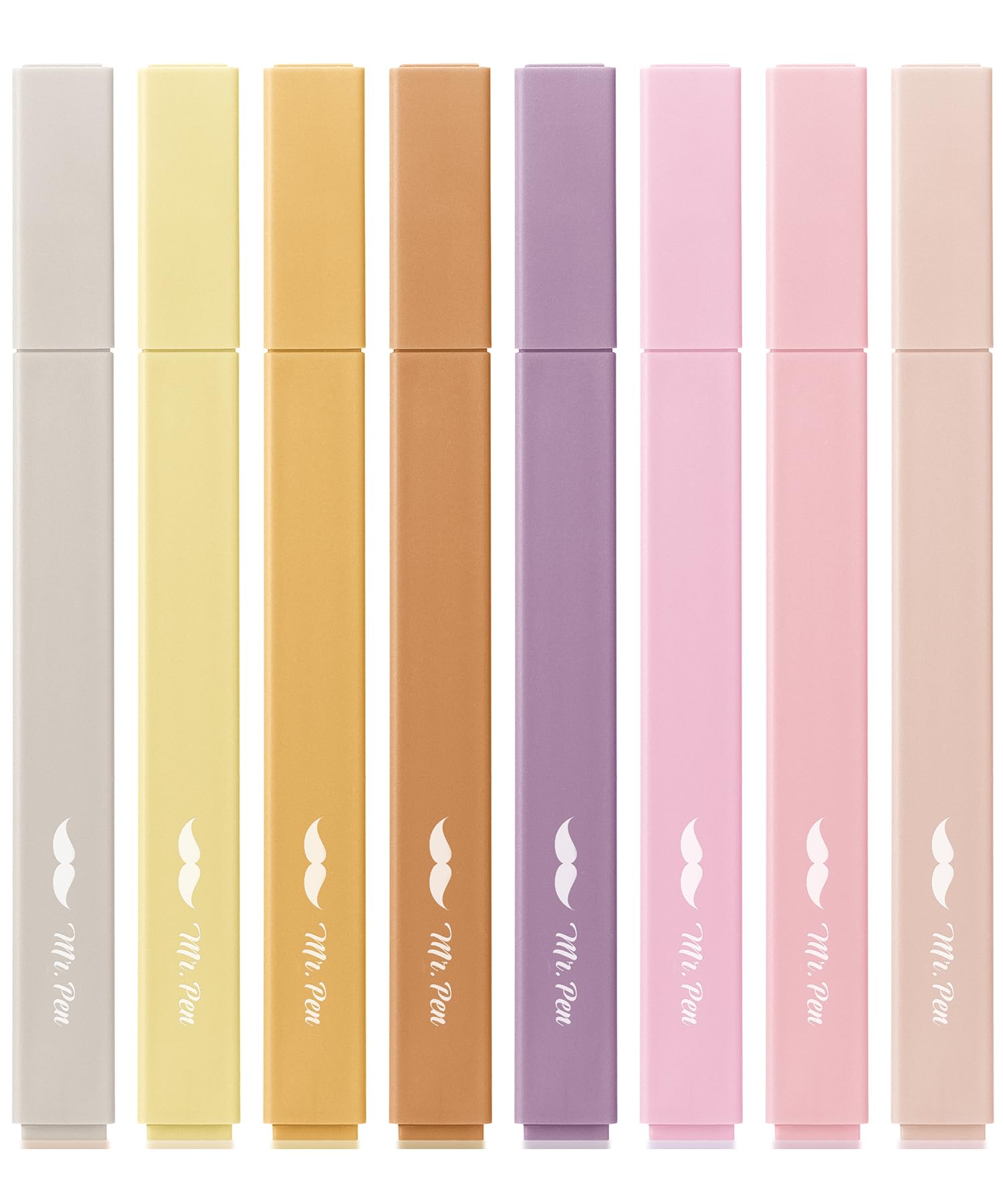 Mr. Pen- Aesthetic Highlighters, 8 Pack, Chisel Tip, Vintage Brown, Cute Highlighters Assorted Colors, Cute Markers