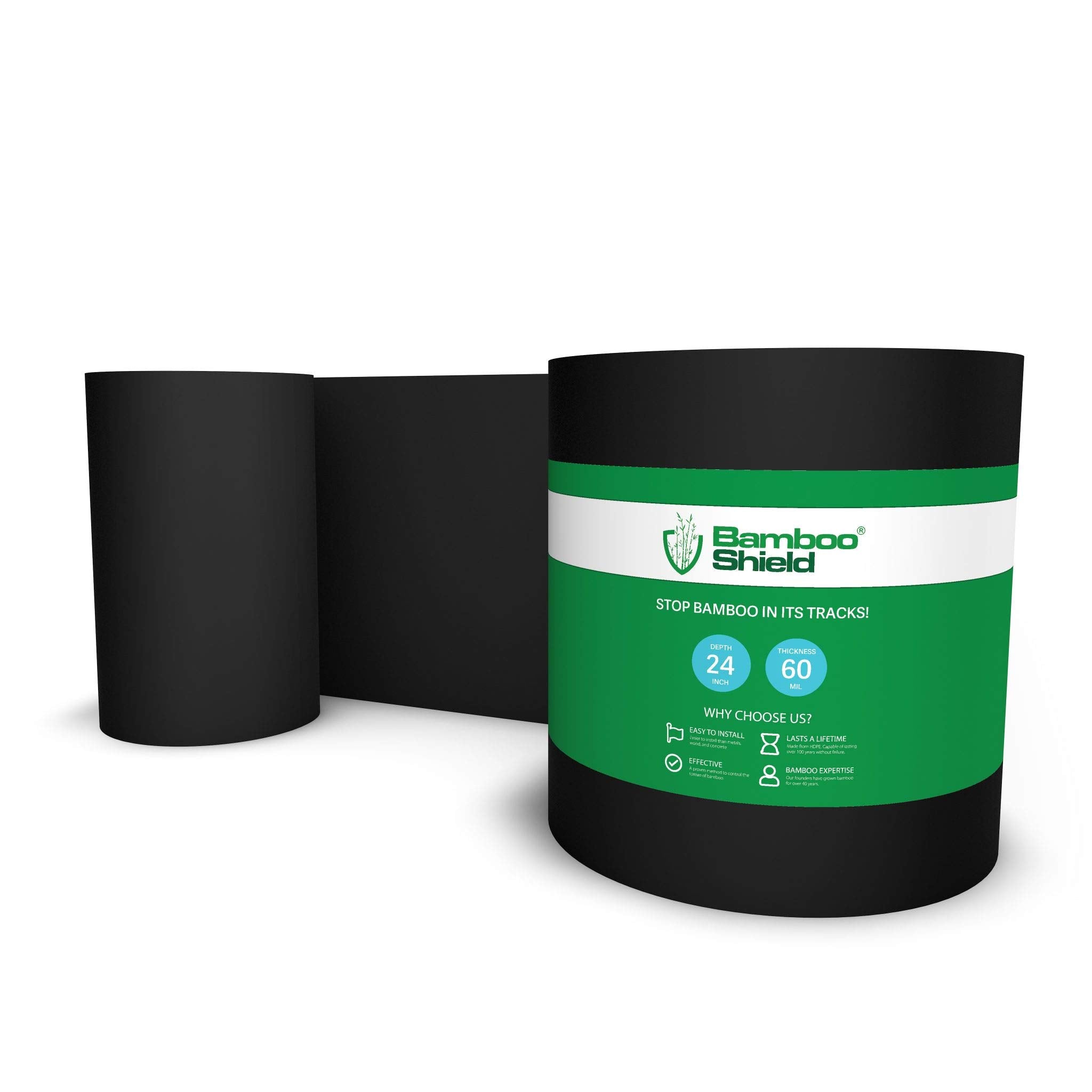 Bamboo Shield - 50 Feet Long X 24 Inch X 60 Mil - Bamboo Root Barrier/Water Barrier