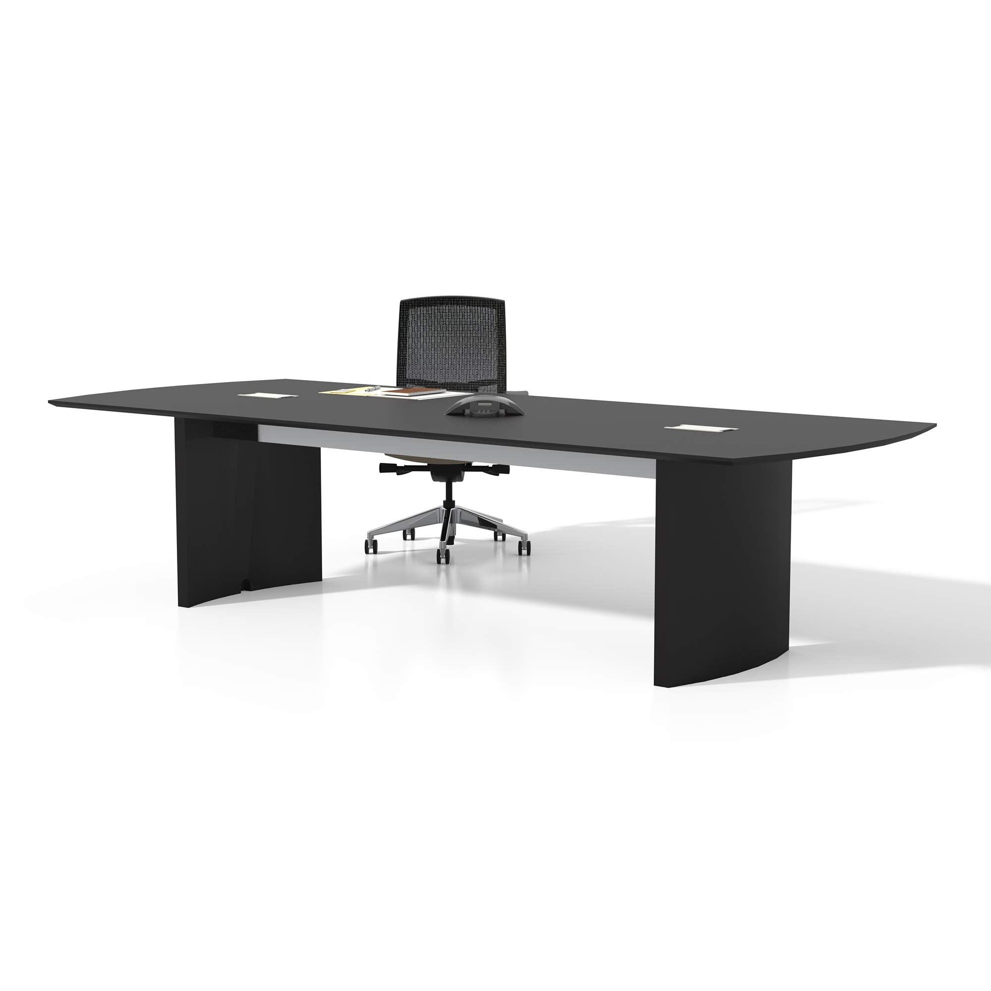 Safco Medina 48' X 120' Rectangular Conference Table, Mocha Finish | Wire Management | Durable Laminate Top