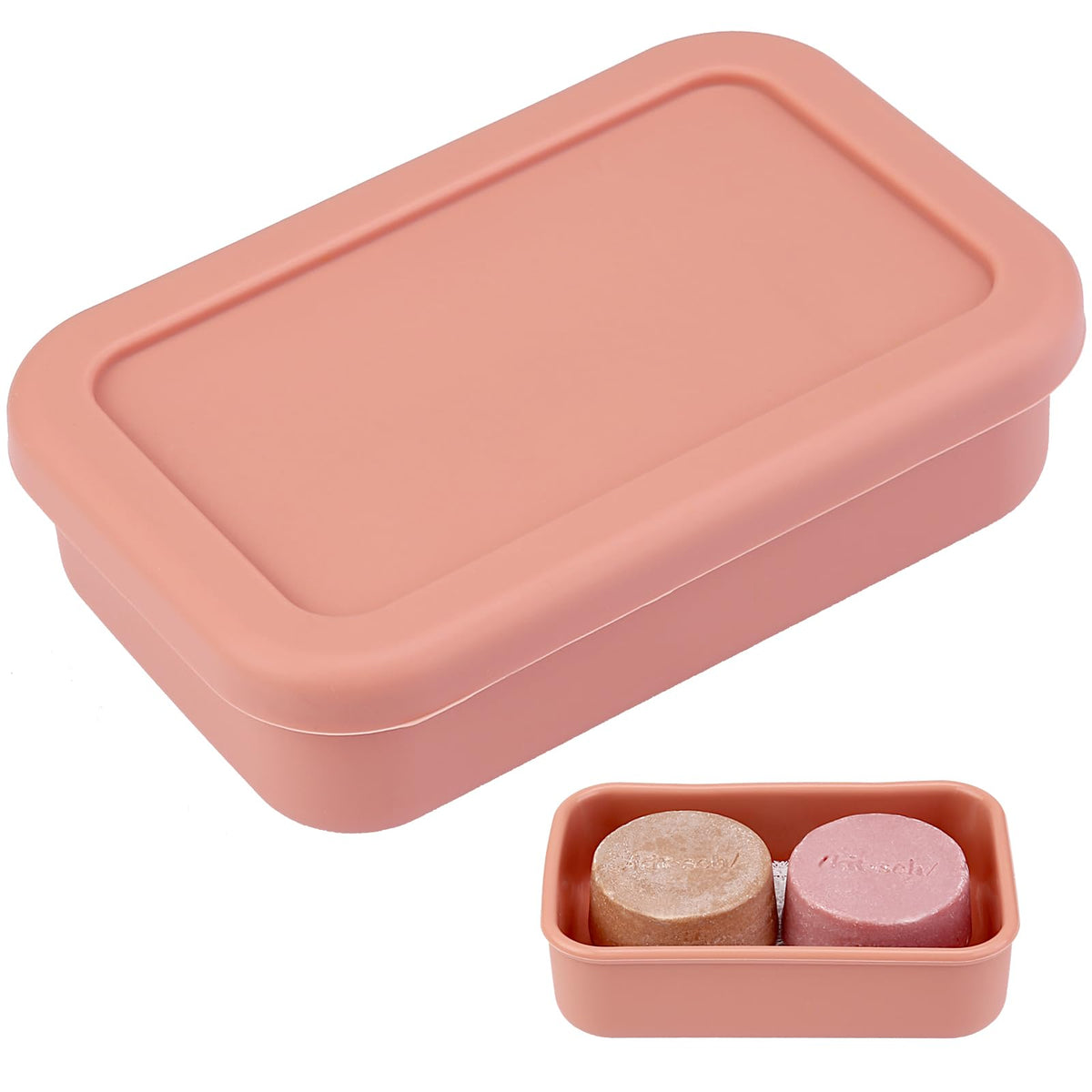 Large Soap Container, Soap Travel Case, Silicone Bar Soap Travel Case, Soap Case with Draining Layer, Portable Shampoo Bar Soap 