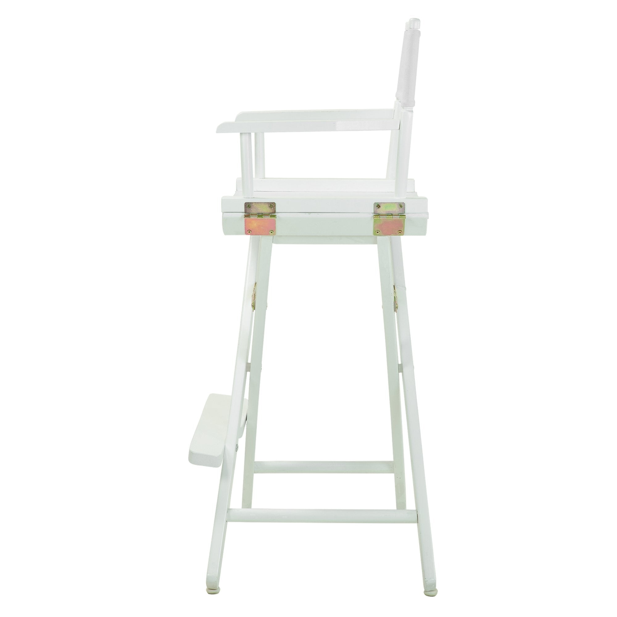 Casual Home Director'S Chair ,White Frame/White Canvas,30&quot; - Bar Height
