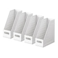 ANYTRP Foldable Magazine File Holder, Vertical Desk Organizer 4Pack, White