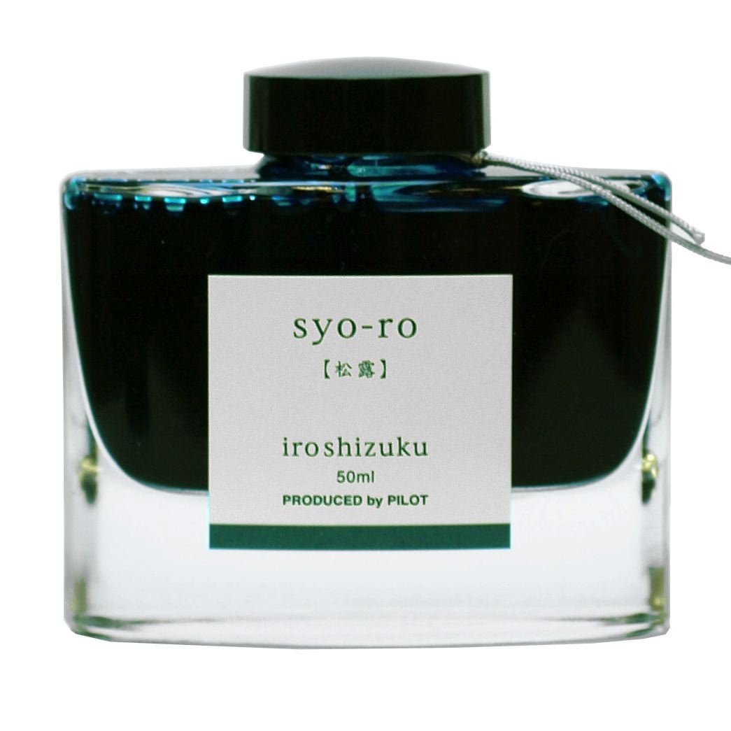 Pilot Iroshizuku Fountain Pen Ink - 50 Ml Bottle - Syo-Ro Pine Tree Dew (Gray Turquoise) (Japan Import)