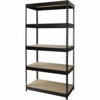 Lorell Llr61621 Riveted Steel Shelving, Black
