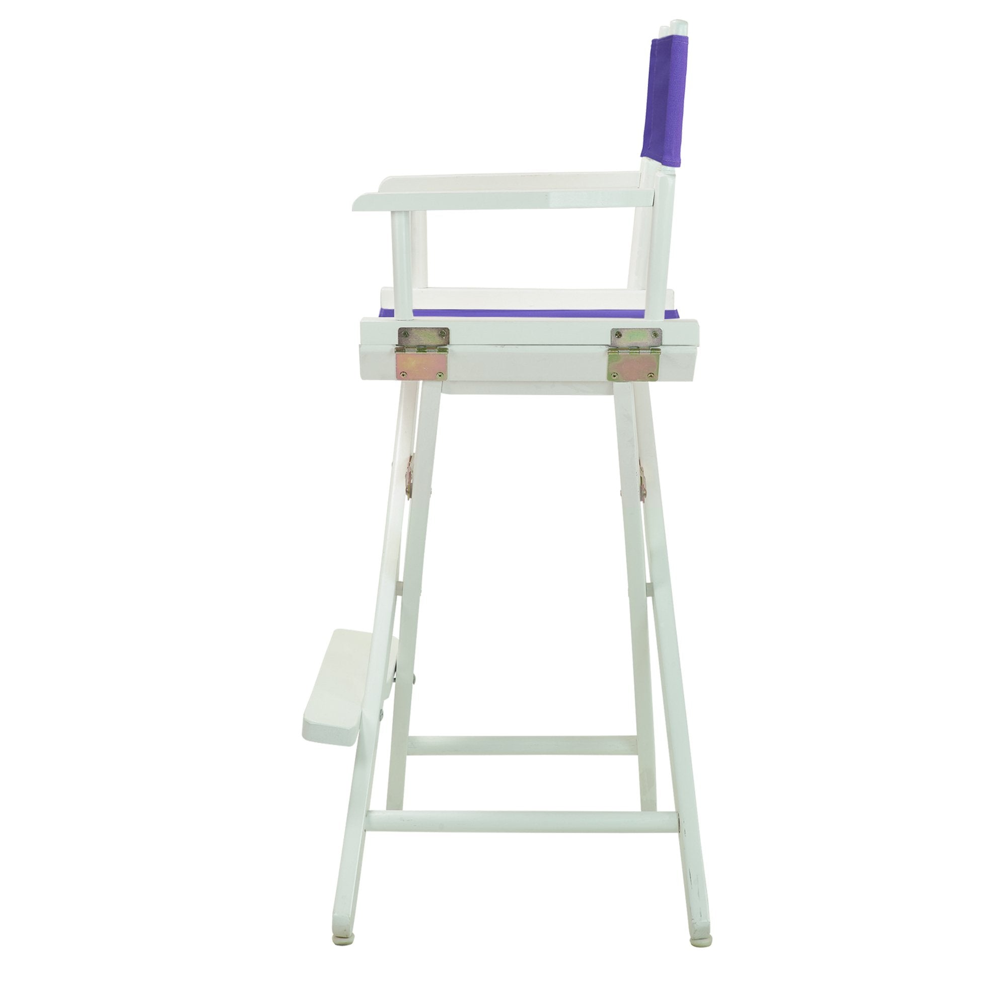 Casual Home 230-01/021-41 Director Chair, 30&quot; - Bar Height, Whiteframe/Purple Canvas