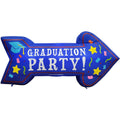Fraser Hill Farm 8-Ft. Wide Graduation Party Arrow Inflatable Decor, Outdoor Blow Up Decorations With Lights For Patio And Yard, Perfect For Pool Party, Barbeque, And Graduation Parties