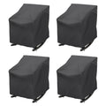 TORUTA 4 Pack Waterproof Outdoor Swivel Rocking Lounge Chair Covers - Heavy Duty Patio Furniture Protectors for Lawn, Deck Garde