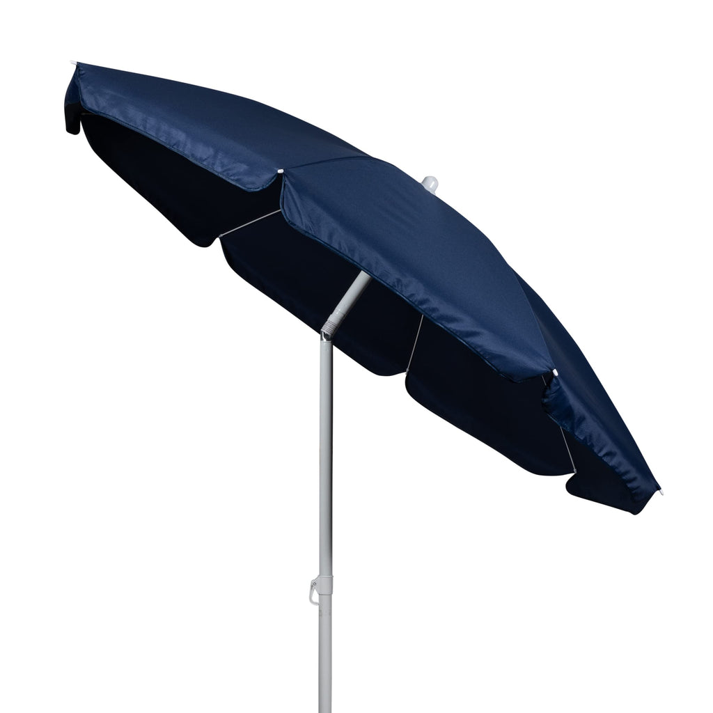 Picnic Time Outdoor Canopy Sunshade Beach Umbrella 5.5', Small Patio Umbrella, Beach Chair Umbrella, (Navy Blue)