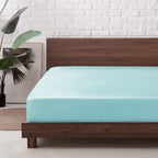 Mr&Hm Satin Fitted Sheet Queen Size, Silky Bottom Sheet With Elastic Corner Straps, Deep Pocket Up To 15 Inch, No More Slipping