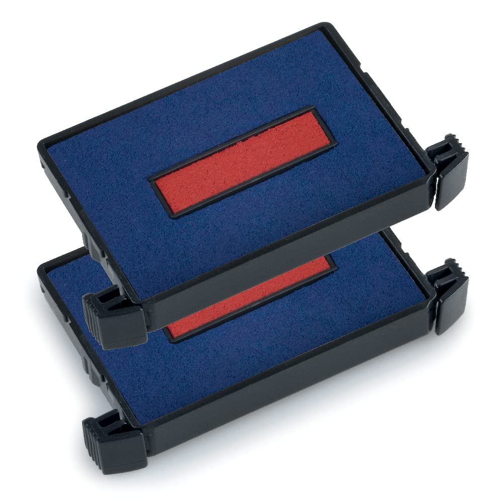 Trodat Replacement Ink Pads 6/4750/2 - Pack Of 2 - Red/Blue - For The Trodat Printy 4760, 4750, 4750/L And 4755