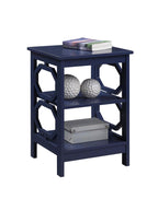 Convenience Concepts Omega End Shelves Table, Cobalt Blue