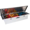 JOBOX Crescent Gear-Lock Black Aluminum Low-Profile Single Lid Fullsize Crossover Truck Box - 1-351002