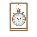 Deco 79 Metal Standing Stopwatch Clock, 9 x 4 x 13, Bronze