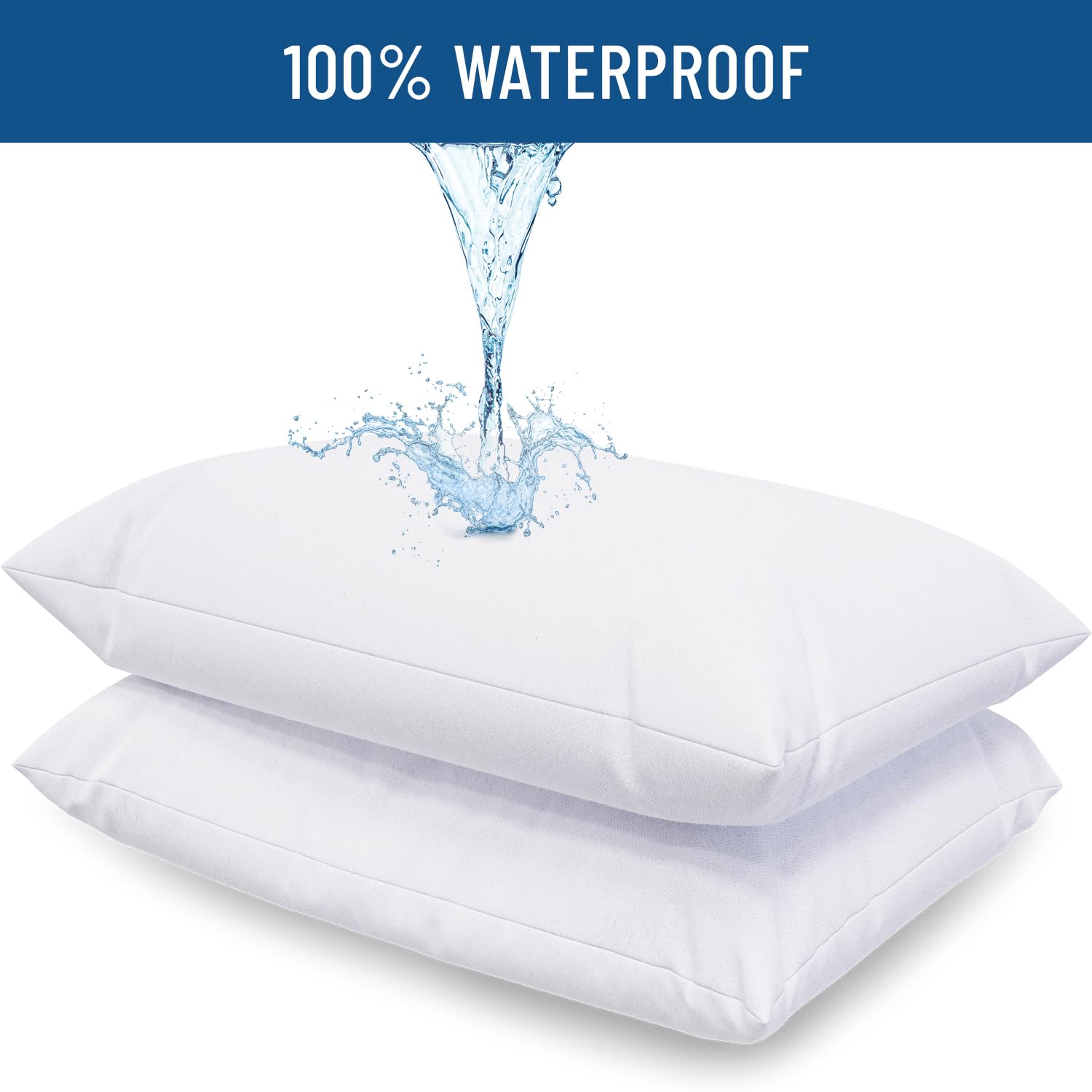 Everlasting Comfort Waterproof Pillow Protector King (Pack Of 2) - Zippered, Hypoallergenic, Dust Mite & Bed Bug Proof, Allergy Pillow Covers