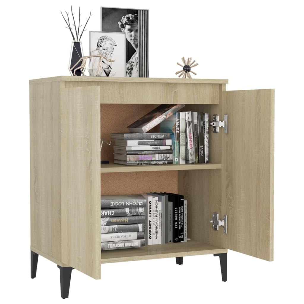 vidaXL Sideboard Sonoma Oak 23.6&quot;x13.8&quot;x27.6&quot; Chipboard