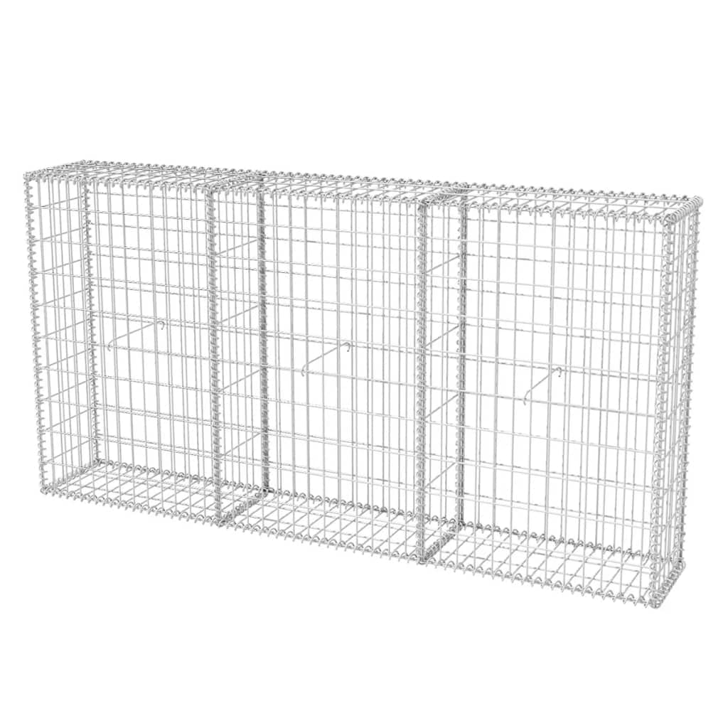 vidaXL Gabion Basket - Strong Galvanized Steel, Rustproof and Weather-Resistant, High Load Capacity, Suitable for Residential an