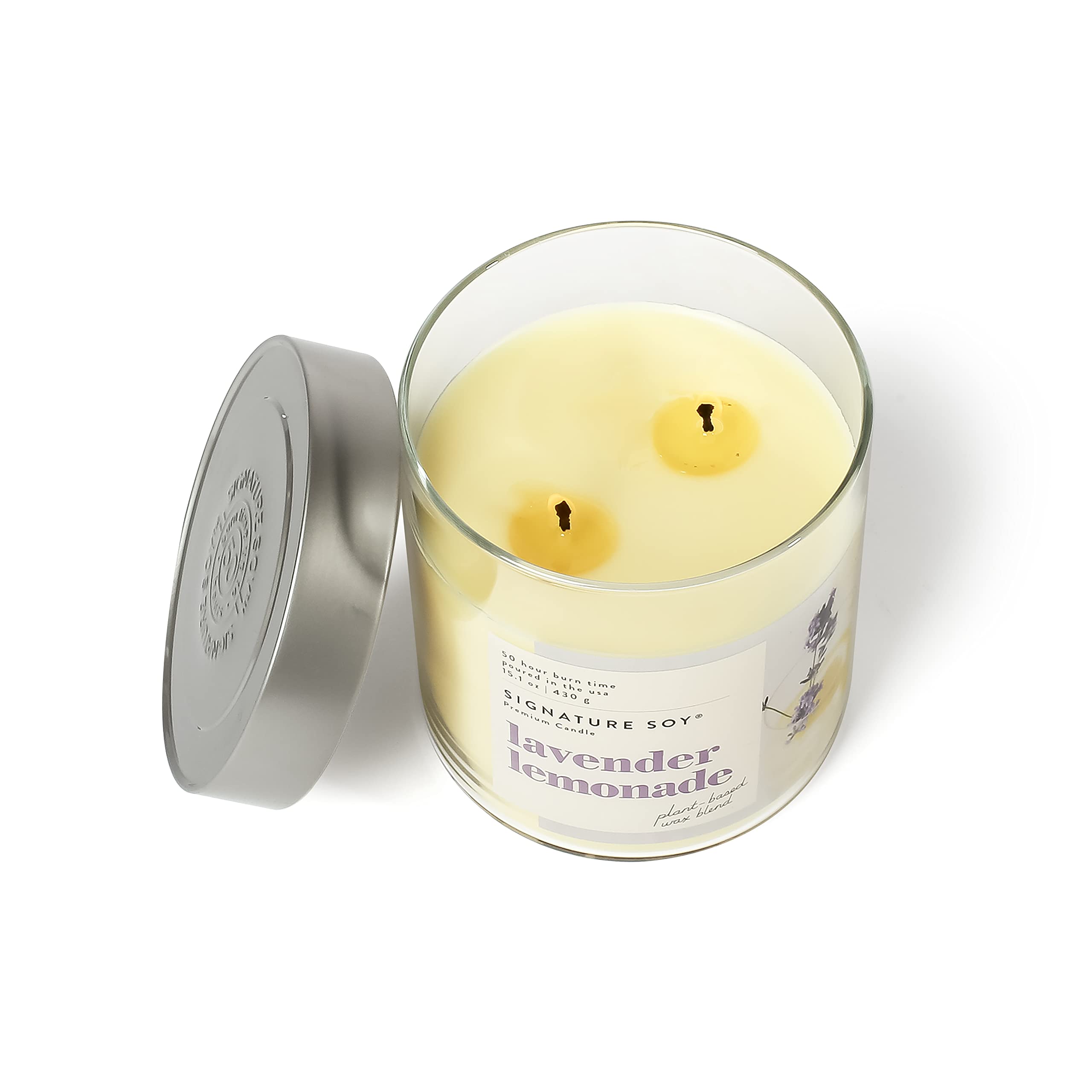 Signature Soy Lidded Lavender Lemonade Scented Candle