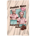 I Love Lucy Friends And Chocolate Fleece Throw Blanket (36'X58')