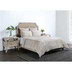 Kosas Home Dimitry 96X108 Rayon Velvet And Cotton Sateen King Quilt In Beige