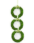 BOXWOOD VALLEY Boxwood Wreath Mini 6 inch Preserved Round Boxwood Wreath, Door Wall Hanging Window Wedding Party Decoration Farm