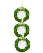 BOXWOOD VALLEY Boxwood Wreath Mini 6 inch Preserved Round Boxwood Wreath, Door Wall Hanging Window Wedding Party Decoration Farm