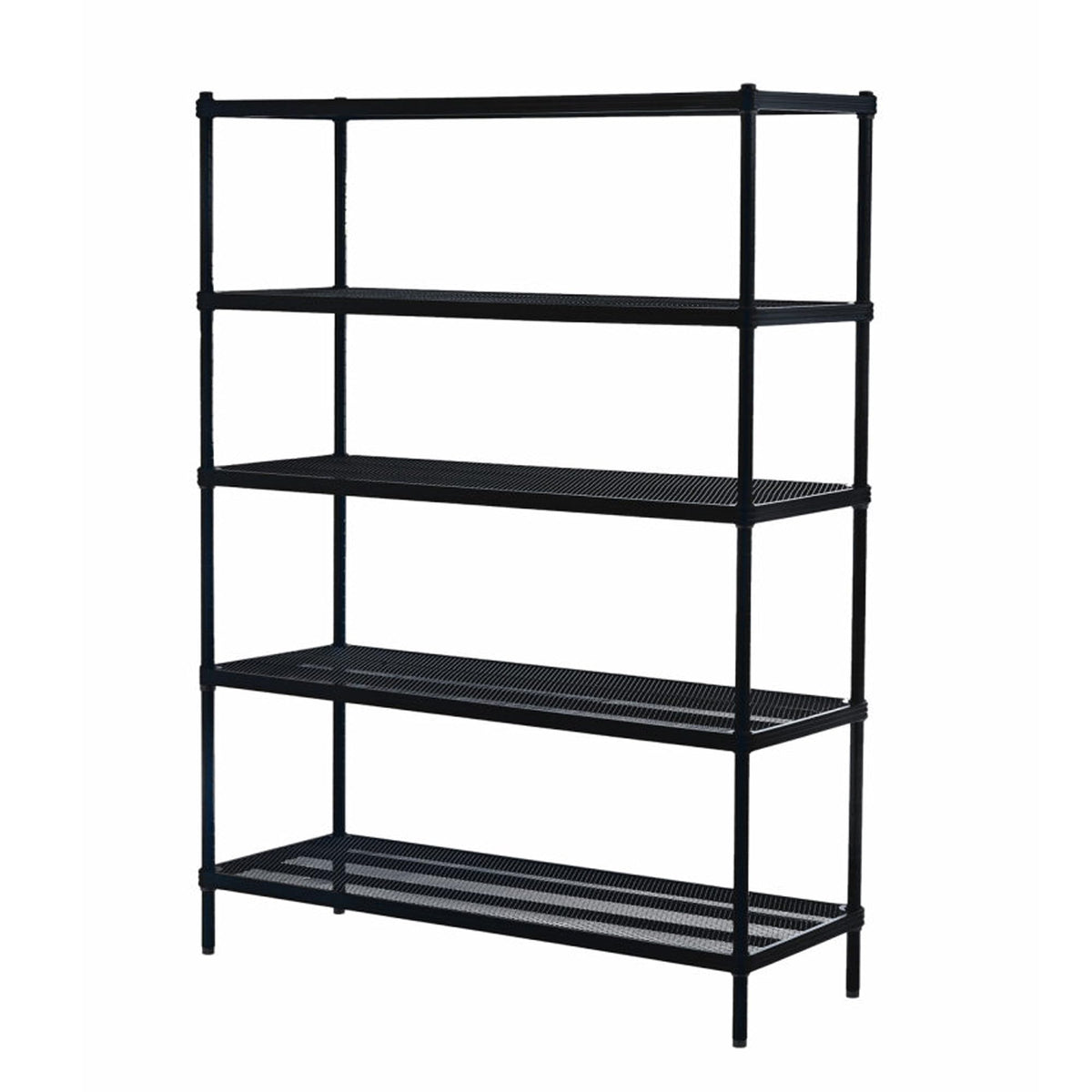 Design Ideas MeshWorks 5 Tier Full-Size Metal Storage Shelving Unit Rack for Kitchen, Office, and Garage Organization, 47.2    x