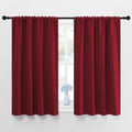 Nicetown Burgundy Curtains Blackout Drape Panels - Lights Block Out Window Treatment Curtain Sets For Home Decoration On Christm