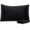 Ntbay 100% Brushed Microfiber King Pillow Shams Set Of 2, Super Soft And Cozy, Wrinkle, Fade, Stain Resistant 20X36 Inches Oxford Pillowcases, Black