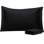 Ntbay 100% Brushed Microfiber King Pillow Shams Set Of 2, Super Soft And Cozy, Wrinkle, Fade, Stain Resistant 20X36 Inches Oxford Pillowcases, Black