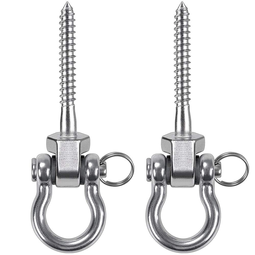 Benelabel Heavy Duty Swing Hangers - Set Of 2 Stainless Steel Screw Brackets For Indoor & Outdoor Hanging Chairs, Swings, Hammoc