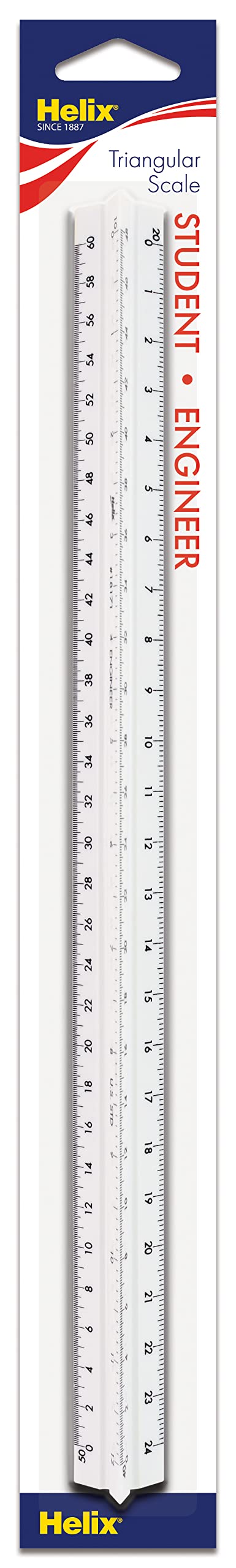 Helix Student Engineer'S Triangular Scale 12 Inch / 30Cm (18171)