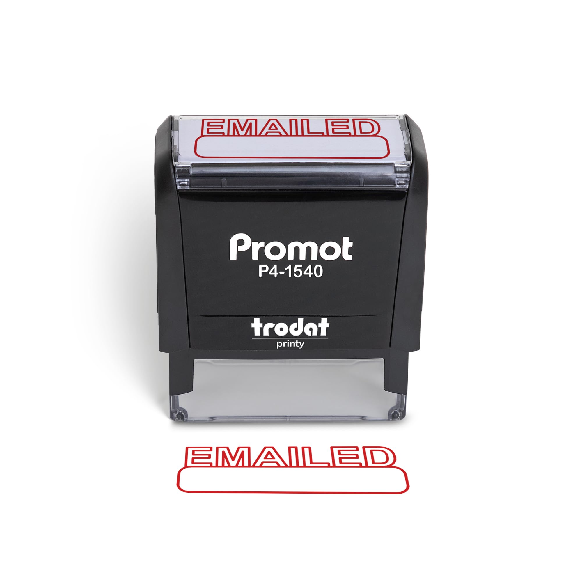 Promot Emailed Self Inking Rubber Stamp - Refillable Stampers For Office - Business, Accounting, Bookkeeping, Coding, Legal, Not