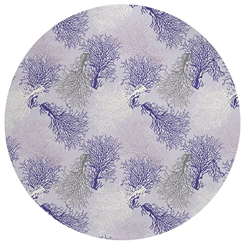 Seabreeze Sz3 Purple Coastal Rug Round 8' X 8'