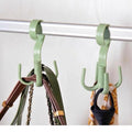360 Degree Rotating Multi Hook Hanger Pack Of 2 | 4 Hook Clothes Organizer | Wardrobe Hanging Hooks For Bags, Belts, Scarves | S