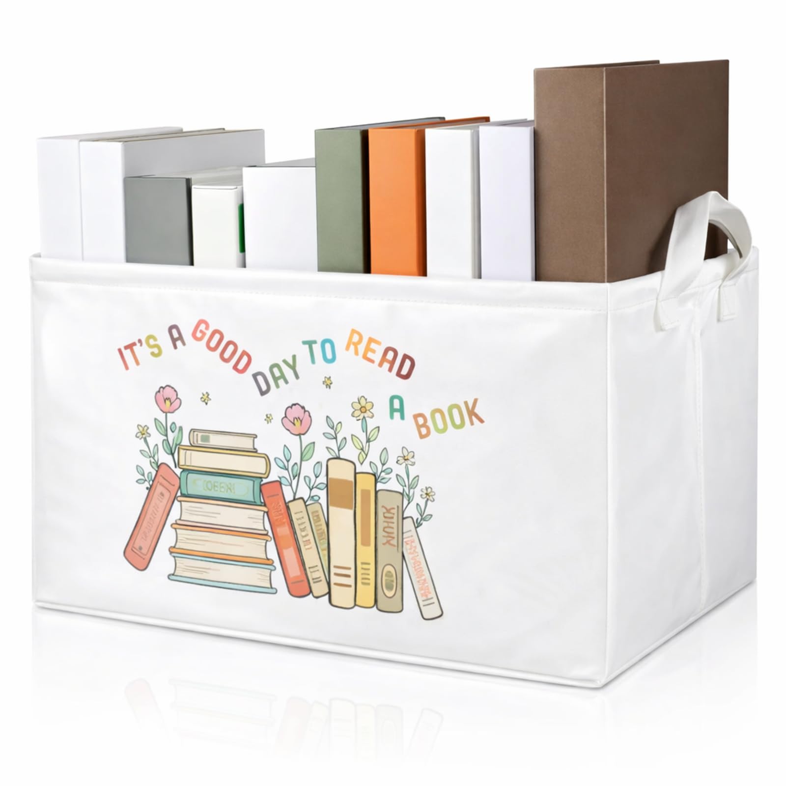 Marsui Book Lover Gifts Its a Good Day to Read Book Storage Basket to Be Read List Storage Bin Bookish Accessories Bookworm Gif