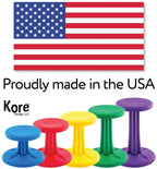 KORE DESIGN Wobble Stool Chair, Girls + Boys Kid Desk Stools, Ergonomic Small Office Chairs, Flexible Seating Active Kids, ADD/ADHD, Classroom, School, Home, Pre-Teen (18.7in), Age 10-11 yr, Dark Blue
