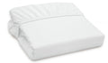 Royale Linens 300 Thread Count 100% Long Staple Combed Cotton Fitted Sheet - Super Soft Deep Pocket Bottom Sheet - White Fitted