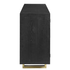 Steve Silver Yves Rubbed Charcoal 8-Piece Dining Set with Gray Side Chairs