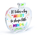 Whaline Teacher Appreciation Acrylic Table Signs Back To School Apple Shape Table Ornamentsfor Teacher Desk First Day Of School