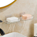 LYSIREN soap Holder for Bathroom/soap case/selfAdhesive soap Holder/soap Stand for Bathroom/Self Draining Transparent Acrylic S