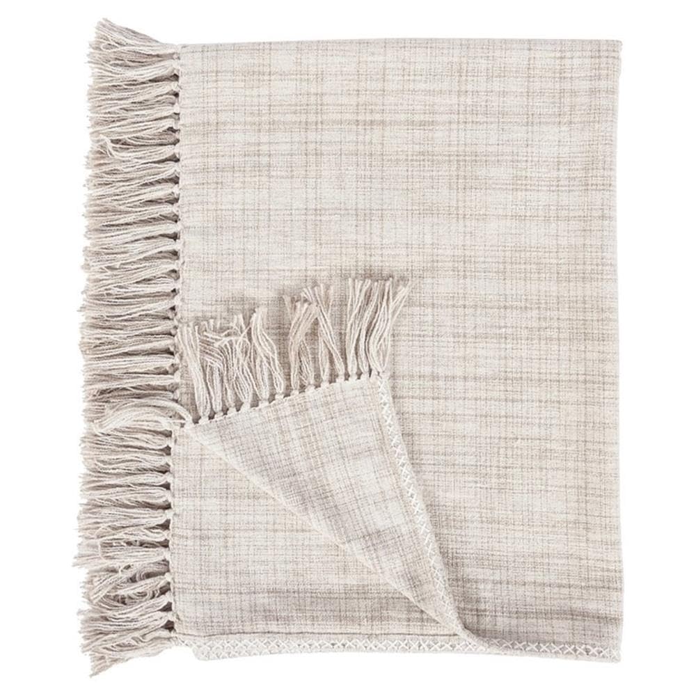 Universal Lighting and Decor Kosas Home Lars 50x70 Transitional Cotton Throw in Natural Finish