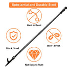 Bsbsbest Fire Poker For Fire Pit, 46 Inch Extra Long Portable Campfire Poker For Fireplace, Camping, Wood Stove, Outdoor And Ind
