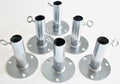 6Pc 3/4' Short Foot Pad Canopy Fitting/Batting Cage Ground Plate Fitting (Fpa) - Fits 3/4' Emt Pipe That Has An Outer Diameter