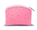 Pink Leatherette Rosary Pouch Case with Zipper Close and Satin Lining, 4 Inch