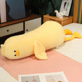 Peach Cat Long Duck Plush Pillow Cute Duck Stuffed Animal Toy Gift For Kids Girls Boys Yellow 32.2'