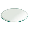 34 Inch Round Glass Table Top 1/4 Thick Tempered Beveled Edge by Fab Glass and Mirror