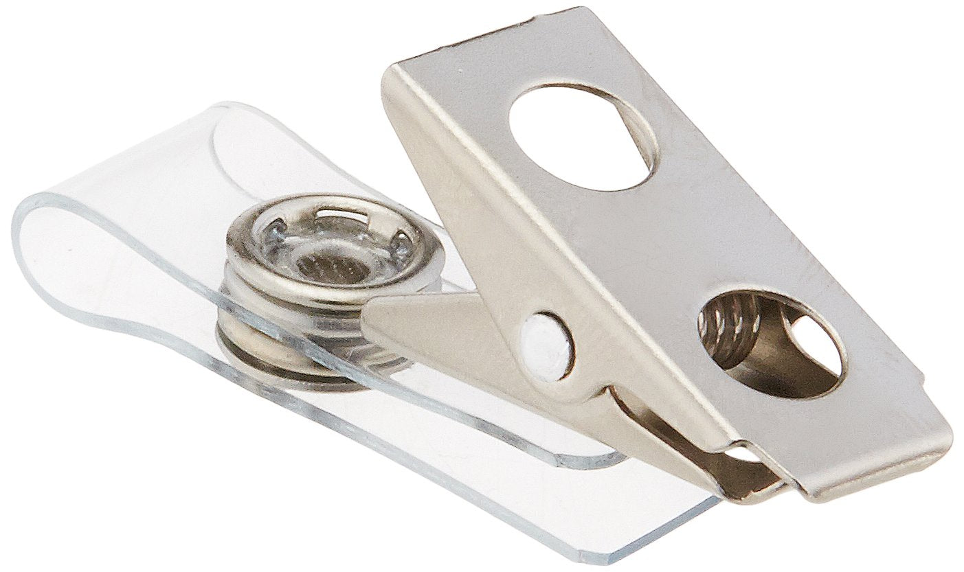 Baumgartens Id Strap Clip Adapter, Vinyl, 25 Per Pack, Clear (Bau68010)